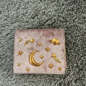 Gold Embellished Velvet Wallet